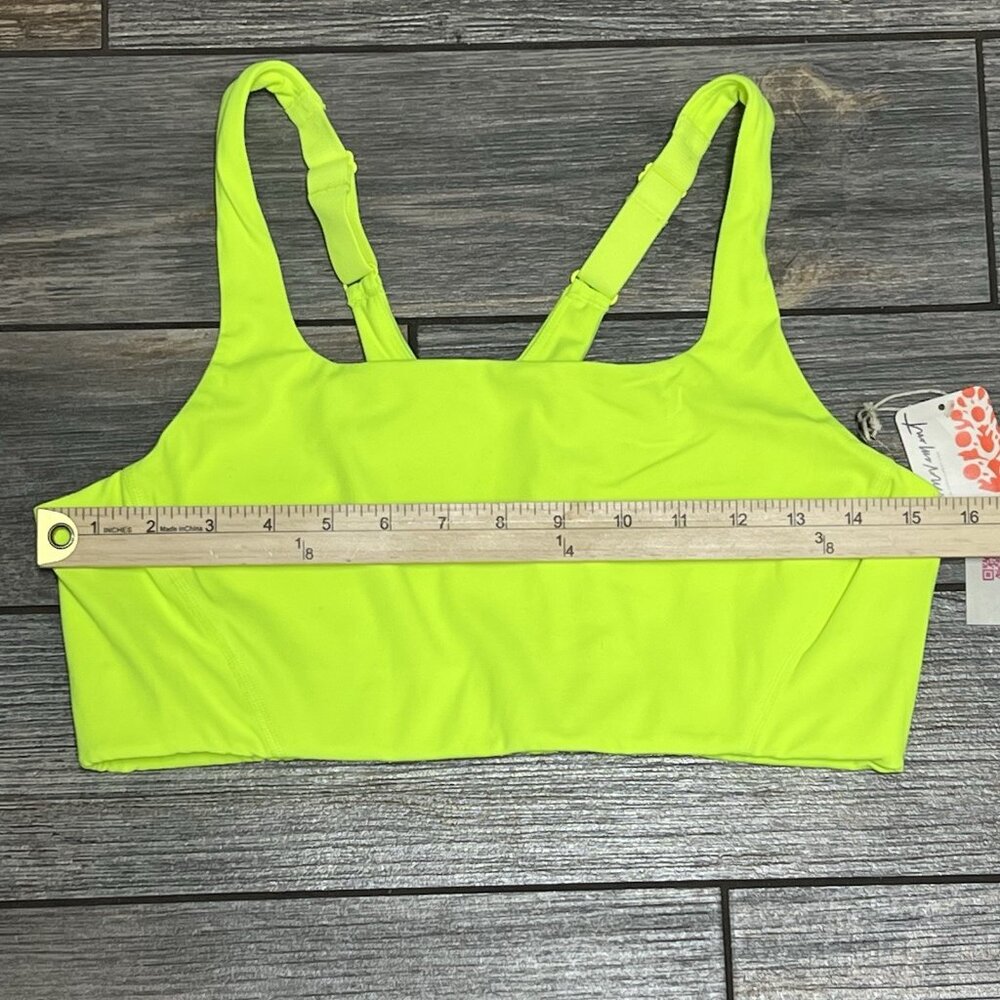 NWT $68 Free People X Hatch Maternity Square Neck Bra Size Medium Neon Yellow - Picture 5 of 15
